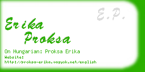 erika proksa business card